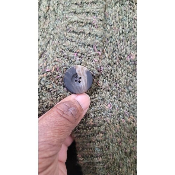 Charter Club Womens Green Button-Up Knit Short Sleeve Cardigan Sweater Vest size - Picture 5 of 8